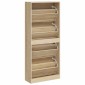 vidaXL Παπουτσοθήκη Sonoma Δρυς 63x24x147 εκ. από Επεξεργασμένο Ξύλο