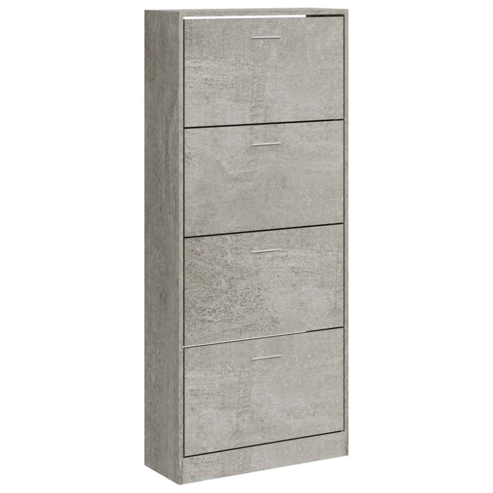 vidaXL Παπουτσοθήκη Γκρι Σκυροδέματος 63x24x147 εκ. Επεξεργασμένο Ξύλο