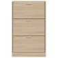 vidaXL Παπουτσοθήκη Sonoma Δρυς 63x24x103 εκ. από Επεξεργασμένο Ξύλο