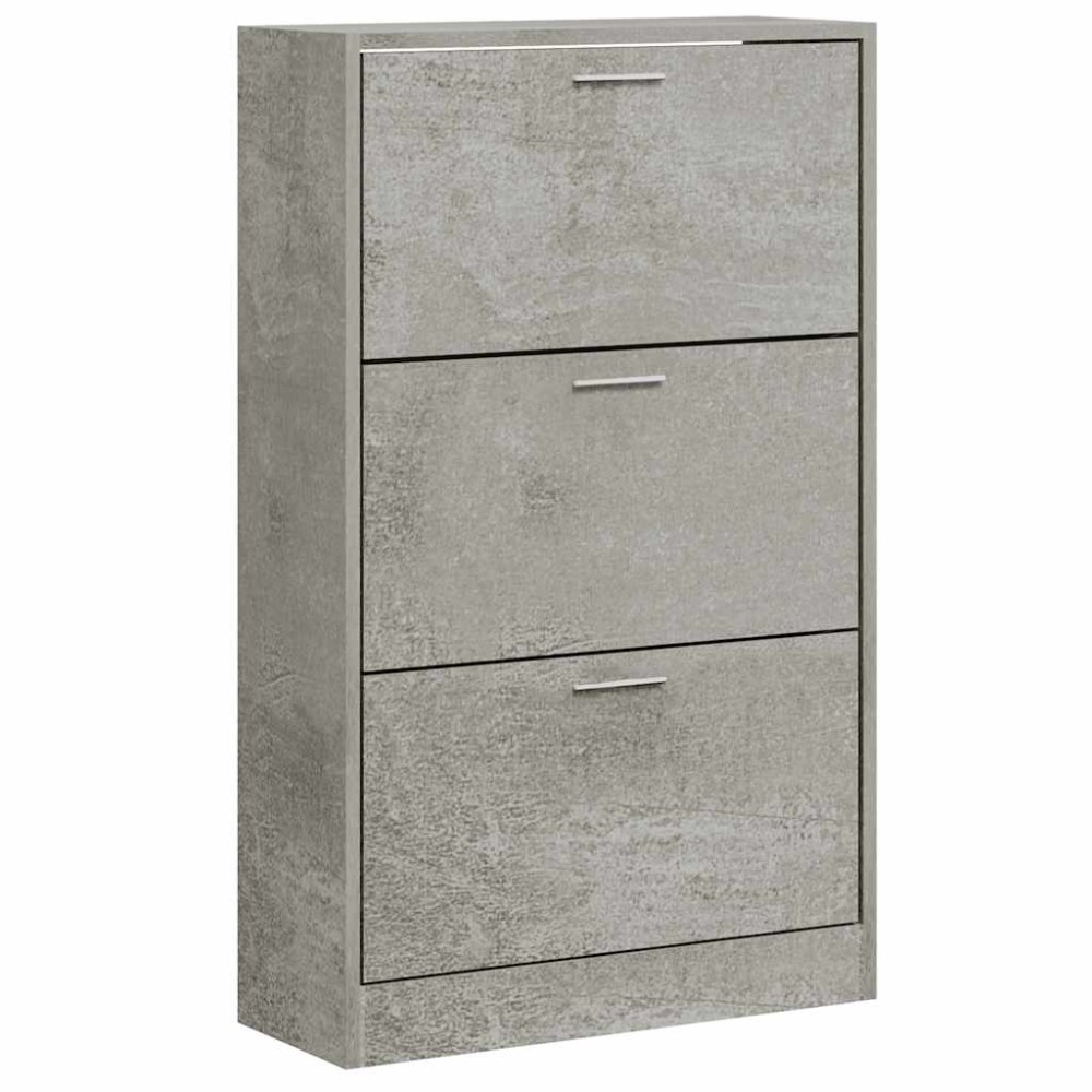 vidaXL Παπουτσοθήκη Γκρι Σκυροδέματος 63x24x103 εκ. Επεξεργασμένο Ξύλο