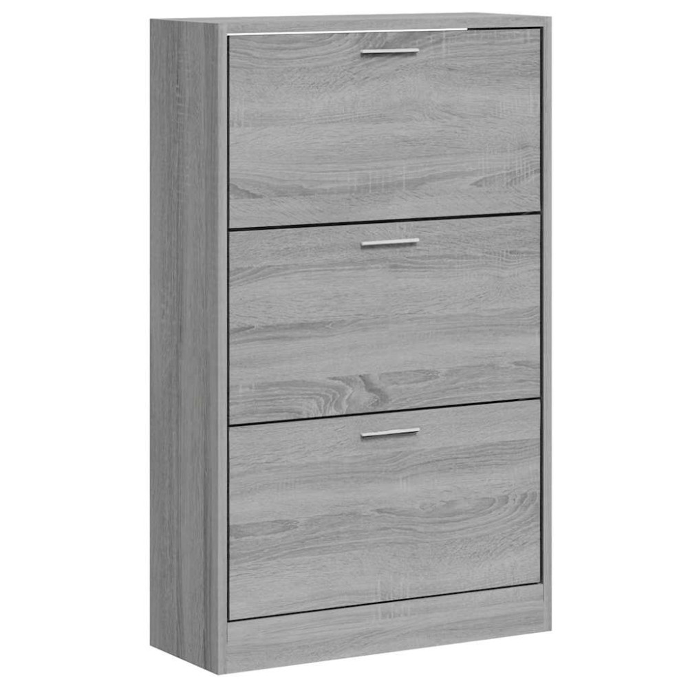 vidaXL Παπουτσοθήκη Γκρι Sonoma 63x24x103 εκ. από Επεξεργασμένο Ξύλο