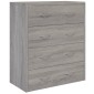 vidaXL Συρταριέρα με 4 Συρτάρια Γκρι Sonoma 60 x 30,5 x 71 εκ.