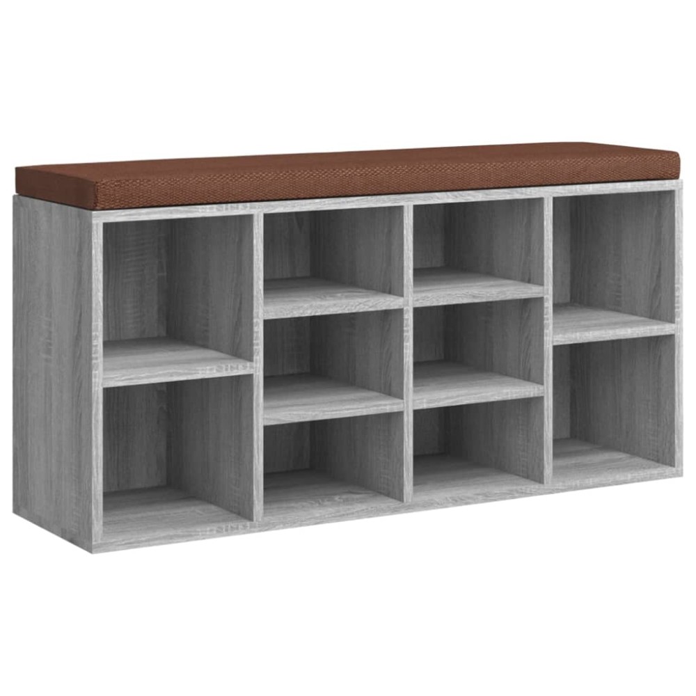 vidaXL Παπουτσοθήκη Γκρι Sonoma 103x30x48 εκ. από Επεξεργασμένο Ξύλο