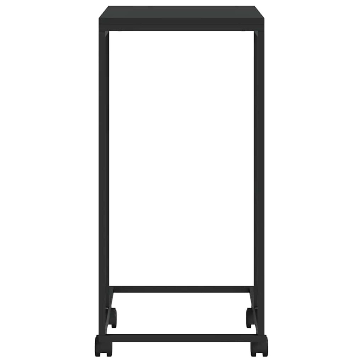 vidaXL Βοηθητικό Τραπέζι με Ρόδες Μαύρο 40x30x63,5 εκ. Επεξ. Ξύλο