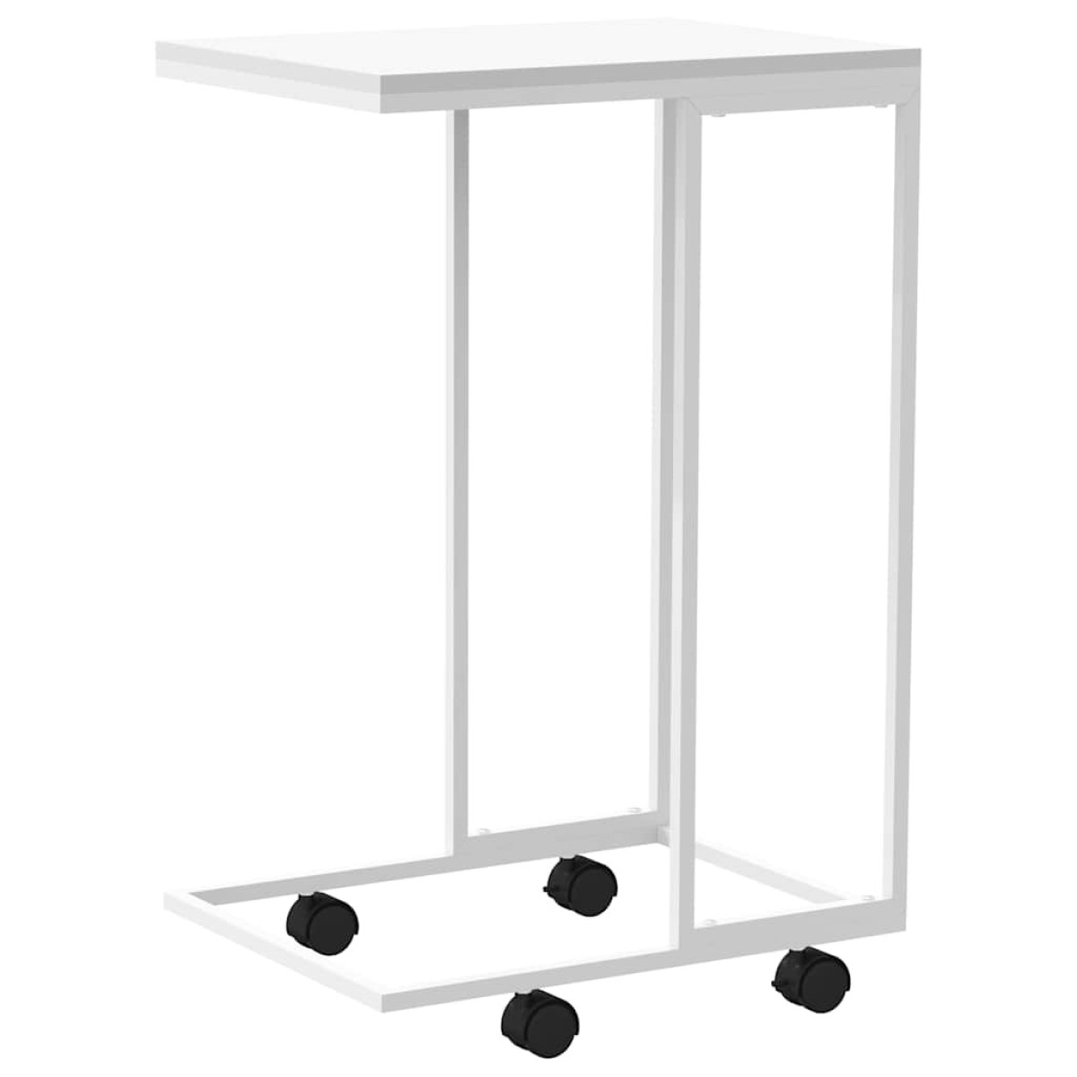 vidaXL Βοηθητικό Τραπέζι με Ρόδες Λευκό 40x30x63,5 εκ. Επεξεργ. Ξύλο