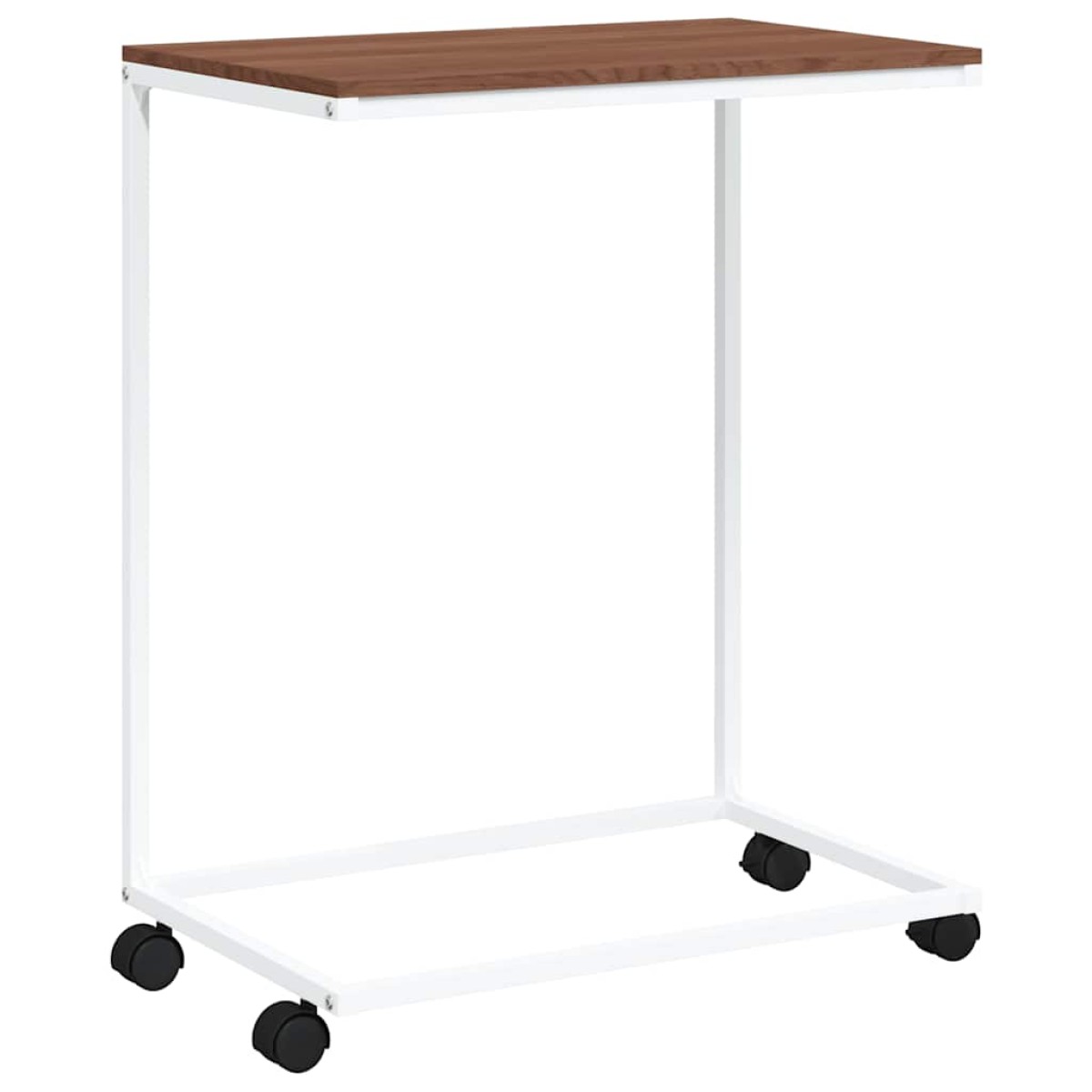 vidaXL Βοηθητικό Τραπέζι με Ρόδες Λευκό 55 x 35 x 70 εκ. Επεξ. Ξύλο