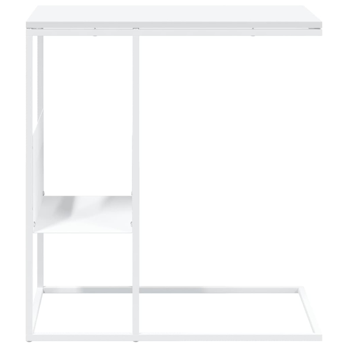 vidaXL Τραπέζι Βοηθητικό Λευκό 55x36x59,5 εκ. από Επεξεργασμένο Ξύλο