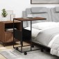 vidaXL Βοηθητικό Τραπέζι με Ρόδες Μαύρο 55 x 36 x 63,5 εκ. Επεξ. Ξύλο