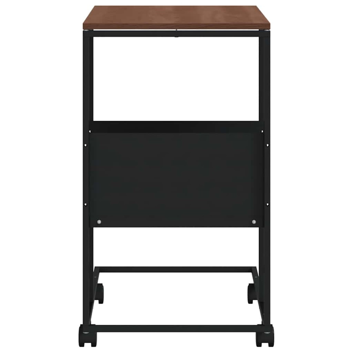 vidaXL Βοηθητικό Τραπέζι με Ρόδες Μαύρο 55 x 36 x 63,5 εκ. Επεξ. Ξύλο