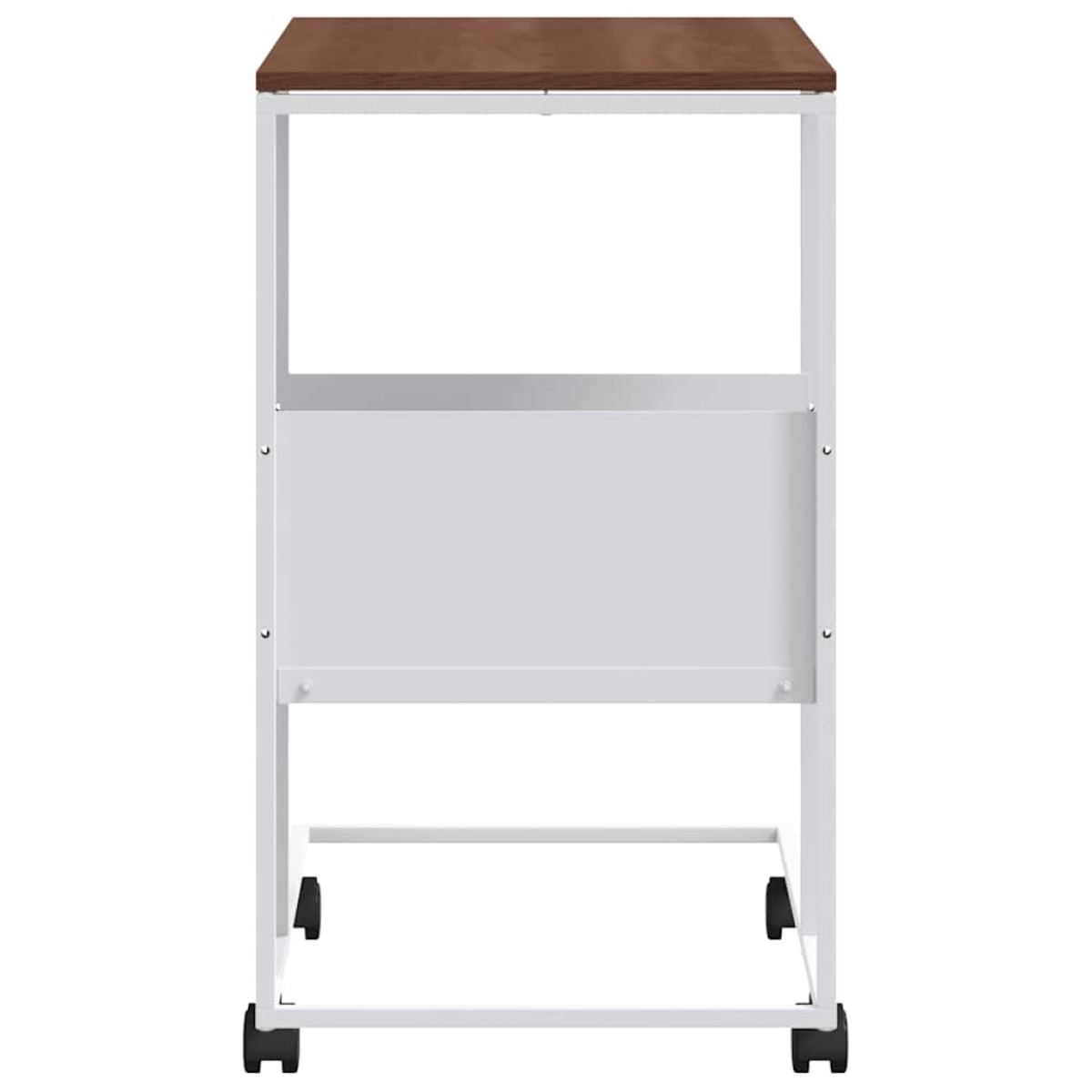 vidaXL Βοηθητικό Τραπέζι με Ρόδες Λευκό 55 x 36 x 63,5 εκ. Επεξ. Ξύλο