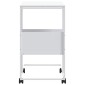 vidaXL Βοηθητικό Τραπέζι με Ρόδες Λευκό 55x36x63,5 εκ. Επεξεργ. Ξύλο