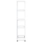 vidaXL Βάση Λουλουδιών 5 Επιπέδων με Ρόδες 83x25x103,5 εκ Λευκή Σίδερο