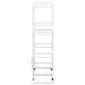 vidaXL Βάση Λουλουδιών με Ρόδες 94,5 x 24,5 x 91,5 εκ. Λευκή Σιδερένια