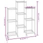 vidaXL Βάση Λουλουδιών με Ρόδες 83x25x103,5 εκ. Μαύρη Σιδερένια