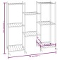vidaXL Βάση Λουλουδιών με Ρόδες 83 x 25 x 83,5 εκ. Μαύρη Σιδερένια