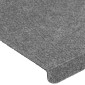 vidaXL Πατάκια Σκάλας Αυτοκόλλητα 15 τεμ. Γκρι 65x24,5x3,5 εκ.