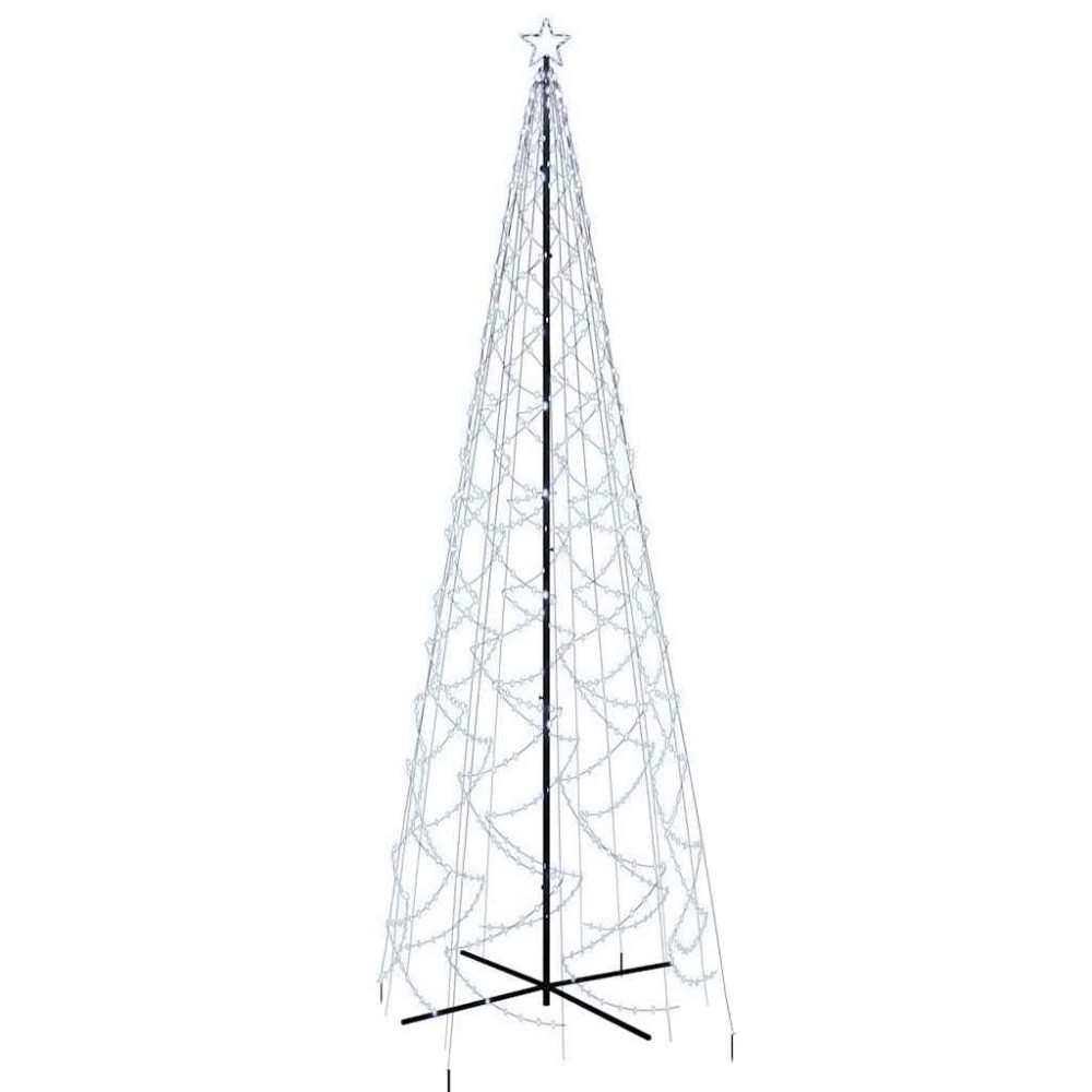 vidaXL Χριστουγεννιάτικο Δέντρο Κώνος 1400 LED Ψυχρό Λευκό 160x500 εκ.