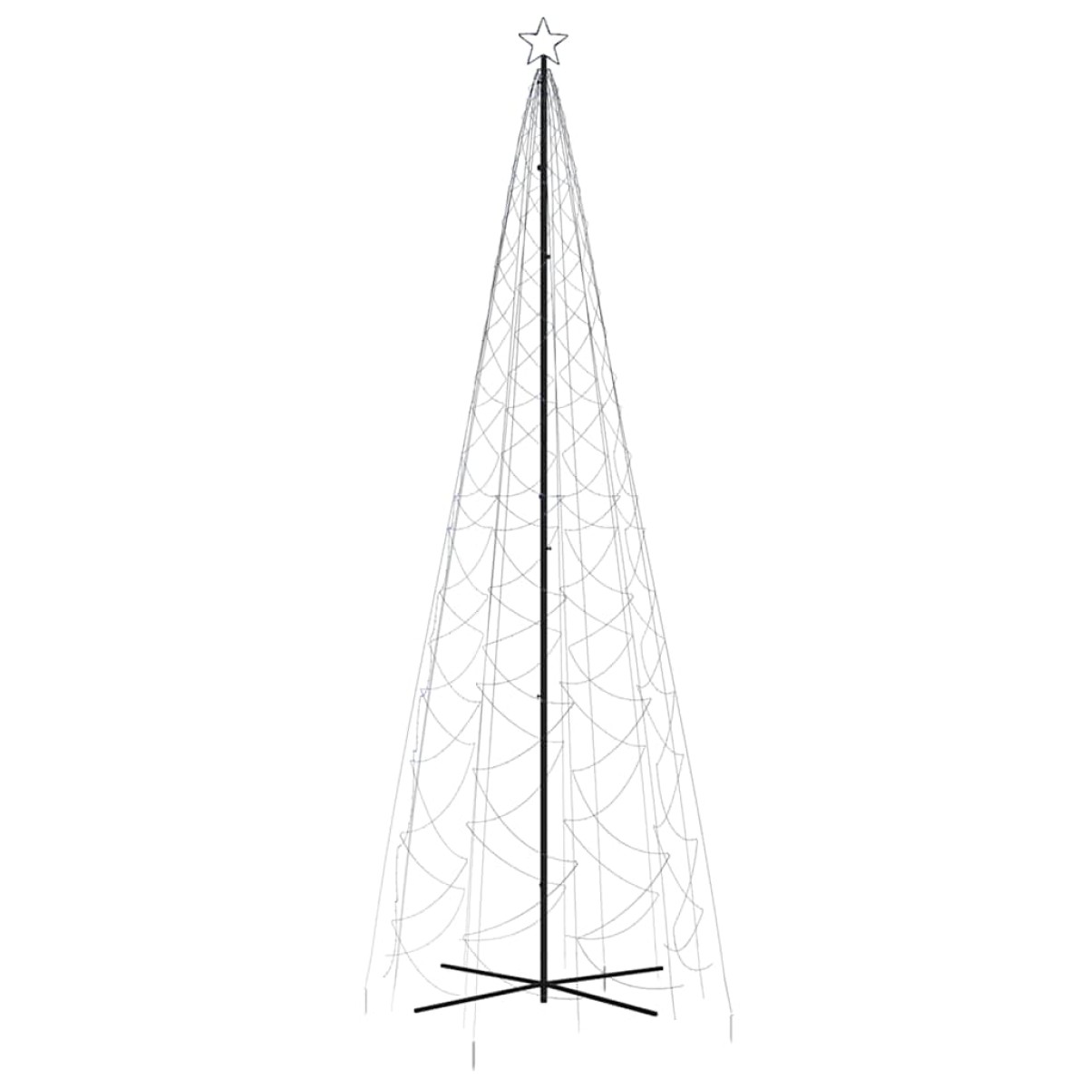 vidaXL Χριστουγεννιάτικο Δέντρο Κώνος 1400 LED Μπλε 160 x 500 εκ.