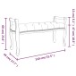 vidaXL Πάγκος Σκούρο Γκρι 110x45x60 εκ. Υφασμάτινος