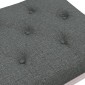 vidaXL Πάγκος Σκούρο Γκρι 110x40x49 εκ. Υφασμάτινος