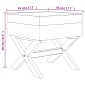 vidaXL Σκαμπό Αποθήκευσης Σκούρο Γκρι 45 x 45 x 49 εκ. Υφασμάτινο