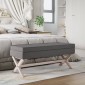 vidaXL Σκαμπό Αποθήκευσης Σκούρο Γκρι 110 x 45 x 49 εκ. Υφασμάτινο