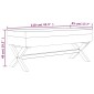 vidaXL Σκαμπό Αποθήκευσης Σκούρο Γκρι 110 x 45 x 49 εκ. Βελούδινο