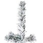 vidaXL Χριστουγεννιάτικο Δέντρο Slim Τεχνητό Μισό Με Χιόνι 150 εκ.