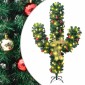 vidaXL Κάκτος Χριστουγεννιάτικος LED Πράσινος 150 εκ. PVC με Βάση
