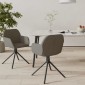vidaXL Καρέκλες Τραπεζαρίας Περιστρεφόμενες 2 τεμ. Σκ. Γκρι Βελούδινες