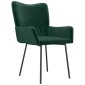 vidaXL Καρέκλες Τραπεζαρίας 2 τεμ. Σκούρο Πράσινο Βελούδινες