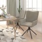 vidaXL Καρέκλες Τραπεζαρίας Περιστρεφόμενες 2 τεμ. Αν. Γκρι Βελούδινες