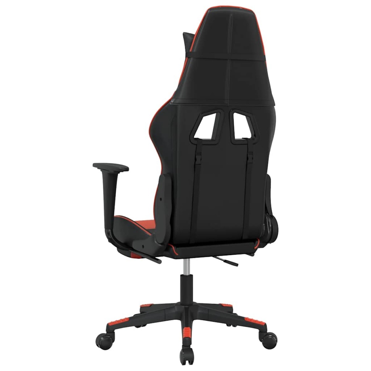 vidaXL Καρέκλα Gaming Μασάζ Υποπόδιο Μαύρο/Πράσινο από Συνθετικό Δέρμα