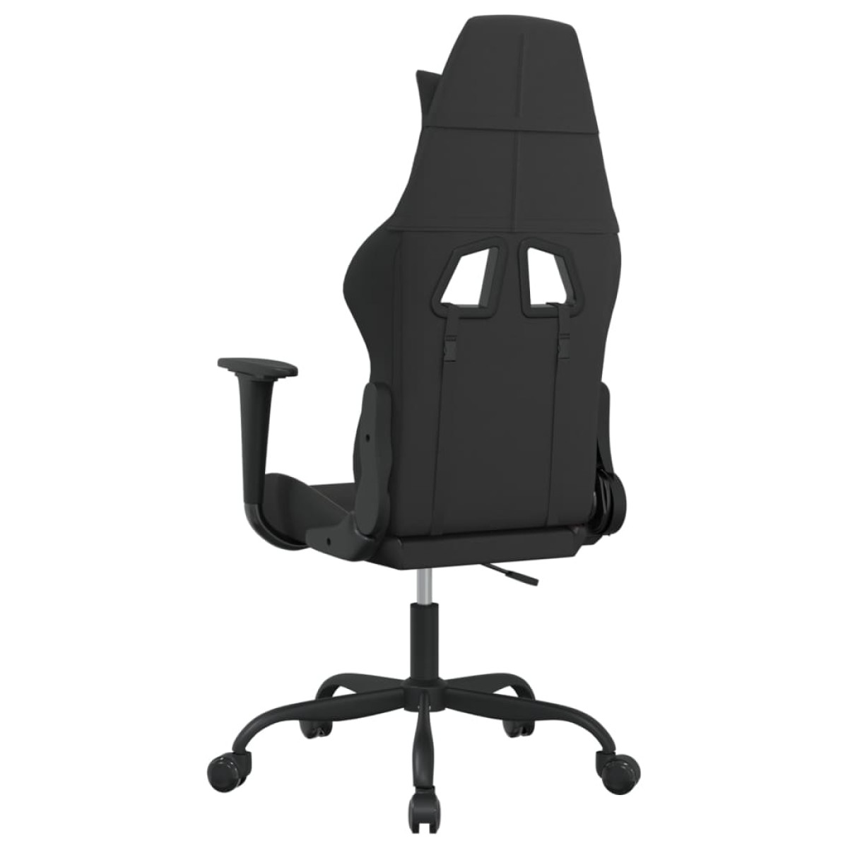 vidaXL Καρέκλα Μασάζ Gaming Μαύρη και Taupe Υφασμάτινη