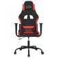 vidaXL Καρέκλα Μασάζ Gaming Μαύρη και Κόκκινη Υφασμάτινη