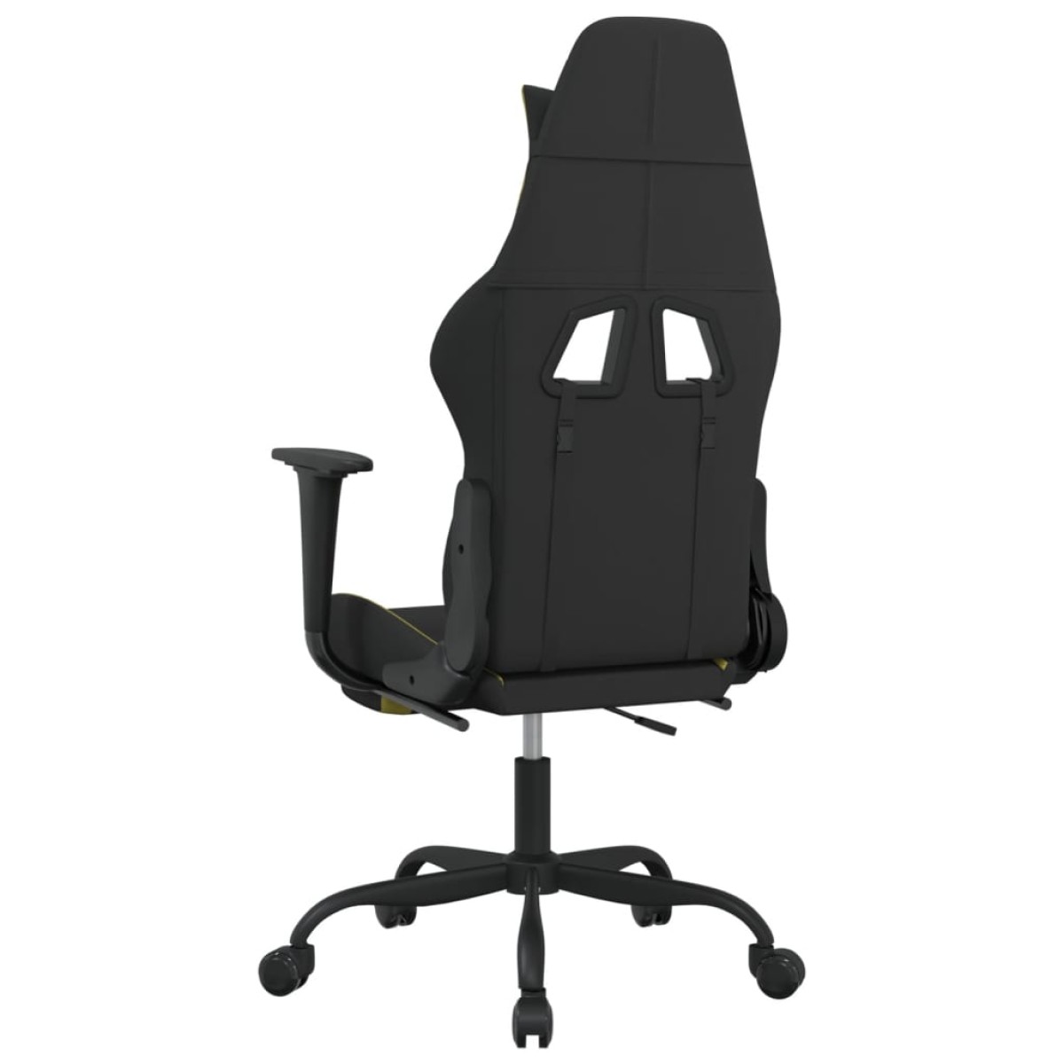 vidaXL Καρέκλα Μασάζ Gaming Μασάζ Υπ. Μαύρη/Αν Γκρι Ύφασμα Υποπόδιο