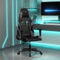 vidaXL Καρέκλα Gaming Μασάζ Μαύρο/Γκρι από Συνθετικό Δέρμα
