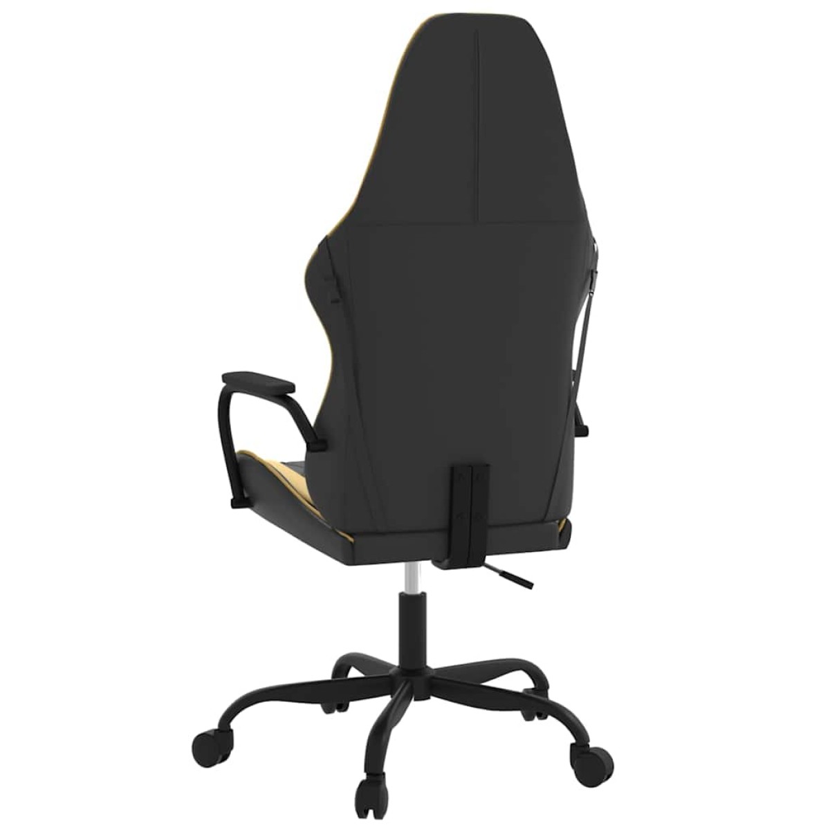 vidaXL Καρέκλα Gaming Μασάζ Μαύρο/Χρυσό από Συνθετικό Δέρμα