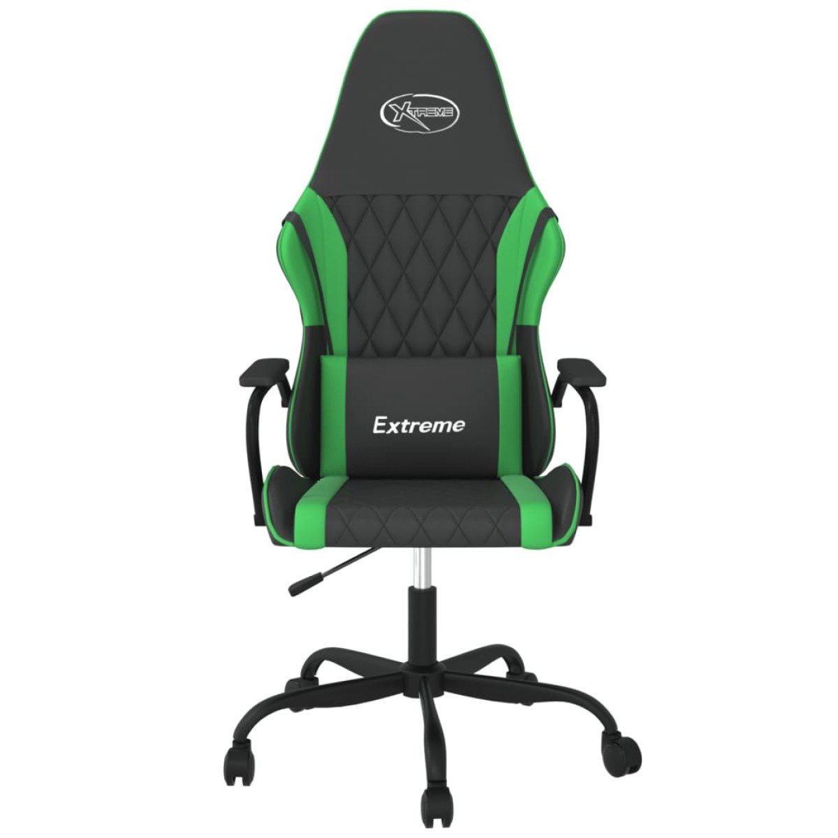 vidaXL Καρέκλα Gaming Μασάζ Μαύρο/Πράσινο από Συνθετικό Δέρμα