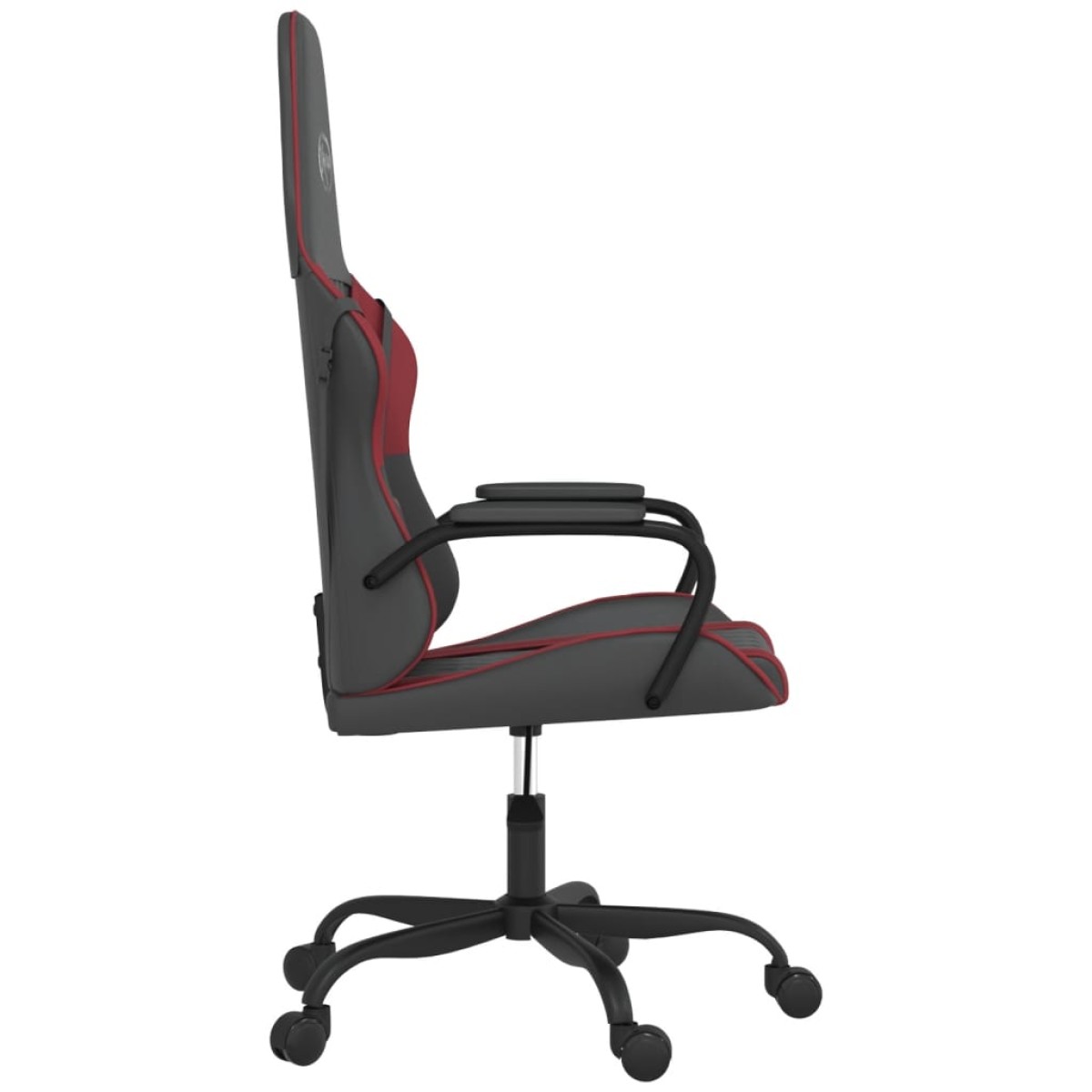 vidaXL Καρέκλα Gaming Μασάζ Μαύρο/μπορντό από Συνθετικό Δέρμα
