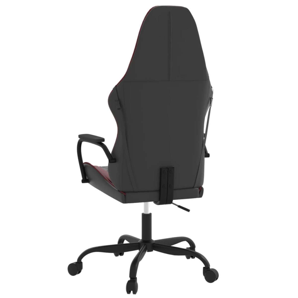 vidaXL Καρέκλα Gaming Μασάζ Μαύρο/μπορντό από Συνθετικό Δέρμα
