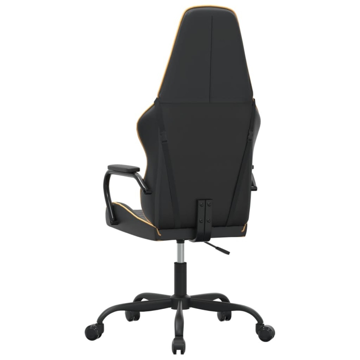 vidaXL Καρέκλα Gaming Μασάζ Χρυσό/Μαύρο από Συνθετικό Δέρμα