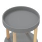 vidaXL Τρόλεϊ 3 Επιπέδων Γκρι 38 x 38 x 82 εκ. Επεξ. Ξύλο/Μασίφ Πεύκο
