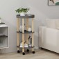 vidaXL Τρόλεϊ 3 Επιπέδων Γκρι 38 x 38 x 82 εκ. Επεξ. Ξύλο/Μασίφ Πεύκο