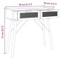 vidaXL Τραπέζι Κονσόλα Λευκό 80x30x75 εκ. Μασίφ Πεύκο & Φυσικό Ρατάν