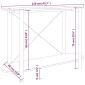 vidaXL Τραπέζι Κονσόλα Μαύρο 110 x 38 x 75 εκ. Επεξεργασμένο Ξύλο