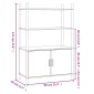 vidaXL Ντουλάπι Μαύρο 80 x 40 x 121 εκ. από Επεξεργασμένο Ξύλο