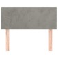 vidaXL Κεφαλάρι Κρεβατιού Ανοιχτό Γκρι 80 x 5 x 78/88 εκ. Βελούδινο