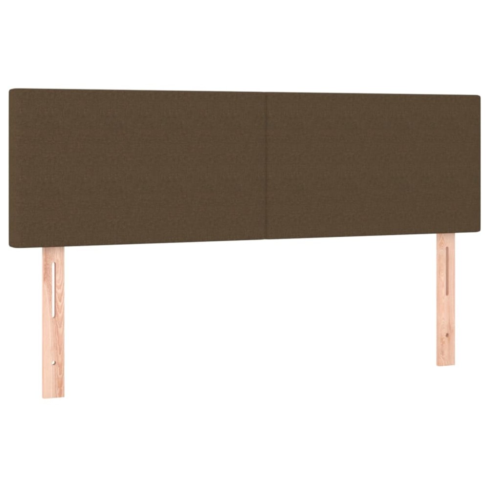 vidaXL Κεφαλάρια Σκ. Καφέ 144x5x78/88 εκ. Ύφασμα