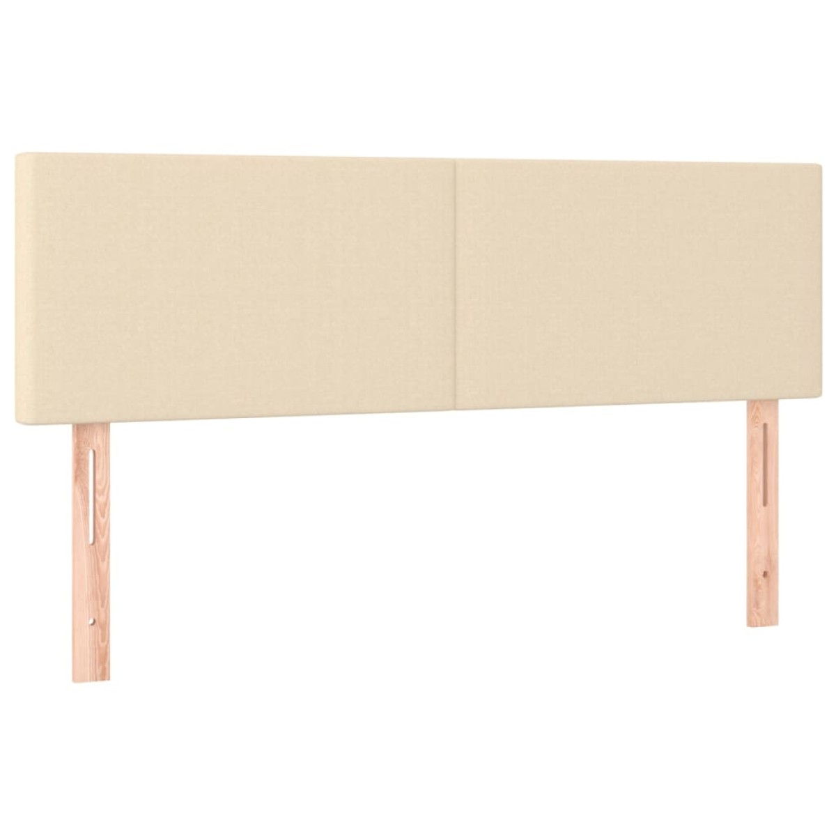 vidaXL Κεφαλάρια Κρεβατιού 2 τεμ. Κρεμ 72x5x78/88 εκ. Υφασμάτινα